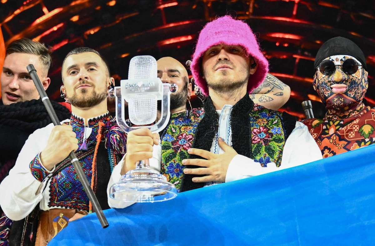 Das Kalush Orchestra siegte beim Eurovision Song Contest in Turin mit dem Hiphop-Lied „Stefania“.