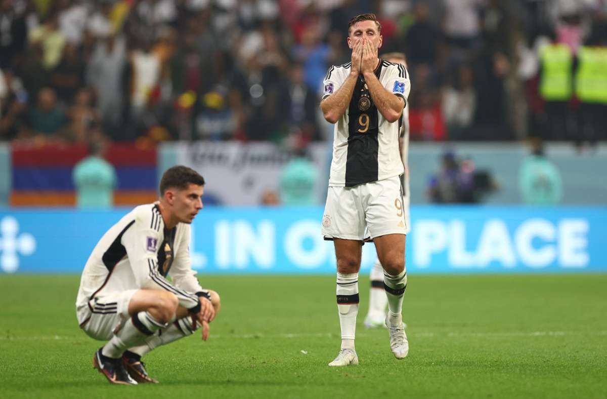 Fassungslosigkeit bei den deutschen Spielern nach dem WM-Aus