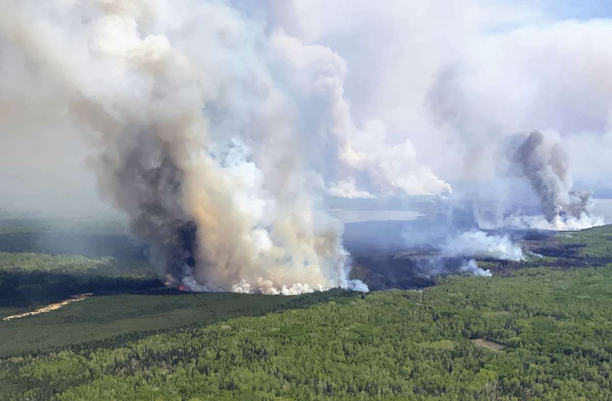 Auf diesem von der Regierung von Alberta, Kanada, zur Verfügung gestellten Bild brennt das Eagle-Wildfeuer bei Edson.