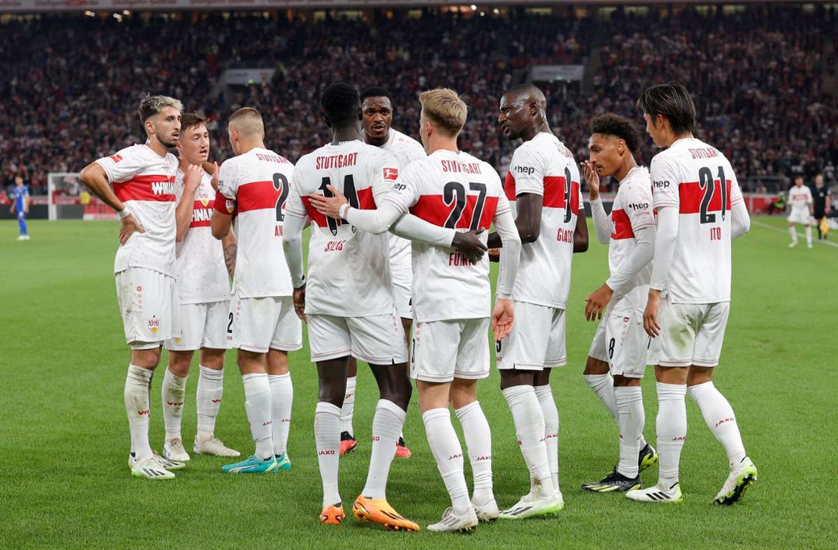 Grund zur Freude: Gegen Darmstadt 98 gab es für den VfB den nächsten Sieg in der Bundesliga. In unserer Bildergalerie blicken wir auf die Partie zurück.