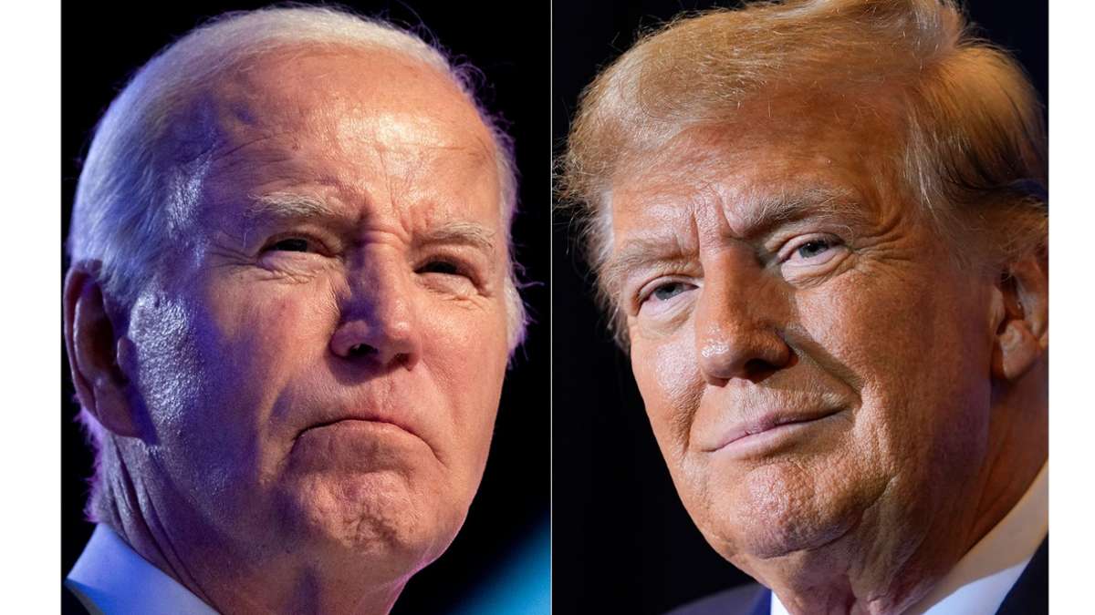Bei dem Rennen zwischen Trump (r) und Biden handelt es sich um die erste Neuauflage eines Duells ums Weiße Haus mit denselben Kandidaten seit rund 70 Jahren.