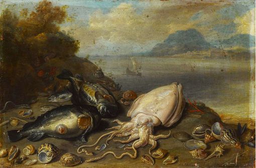 Wieder da: Jan van Kessels „Fische und Muscheln am Strand“ (1660) Foto: Staatsgalerie Stuttgart