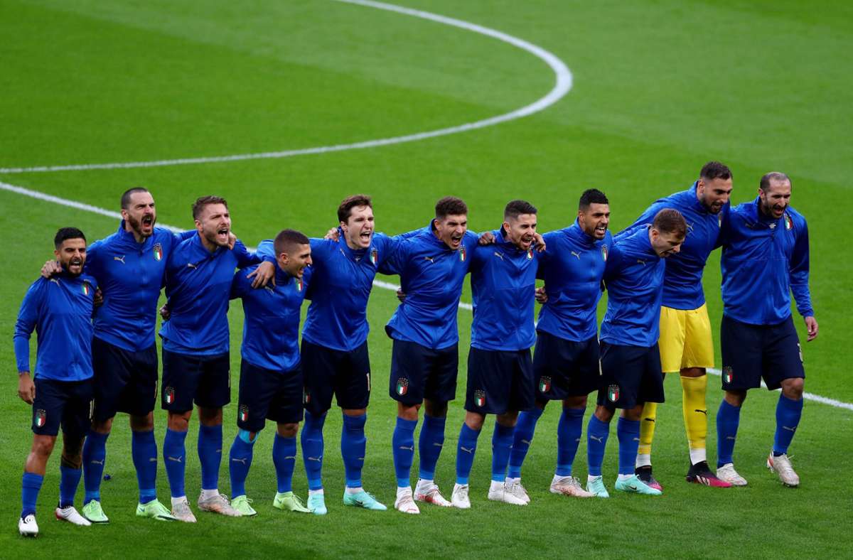 Italien gegen Spanien bei der EM 2021: „Gänsehaut bei der italienischen Hymne!“