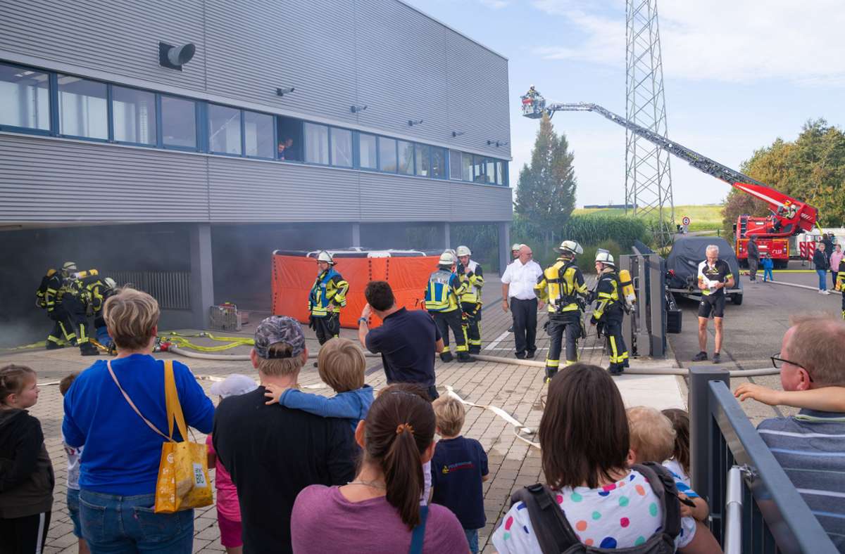 Übung in Weil im Schönbuch: Feuerwehrleute sitzen in den Startlöchern