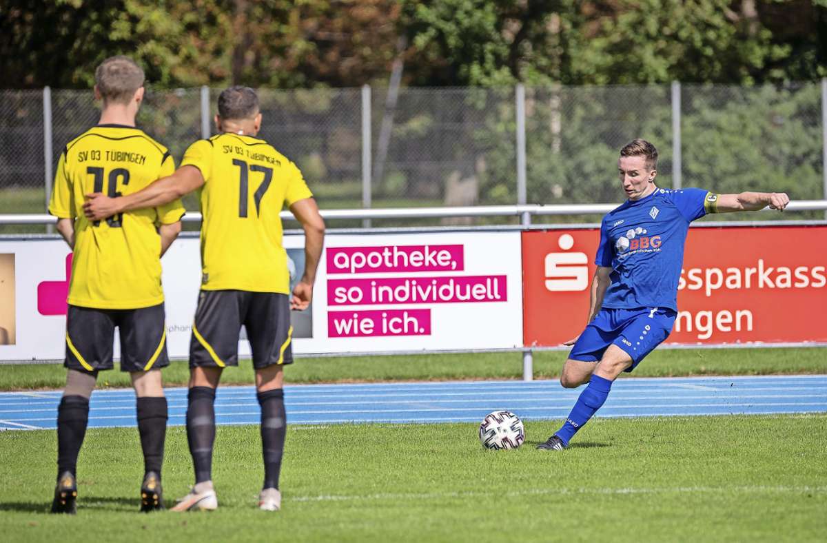Daniel Knoll von der SV Böblingen: Künftig für den TV Darmsheim als spielender Co-Trainer am Ball Foto: Eibner/Dennis Duddek