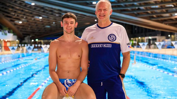 Vater und Sohn Kömpf von den Schwimmern des VfL Sindelfingen