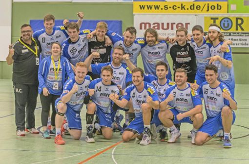Die Handballer der HSG Böblingen/Sindelfingen freuen sich über ihren vierten Heimsieg. Foto: Marco Iker