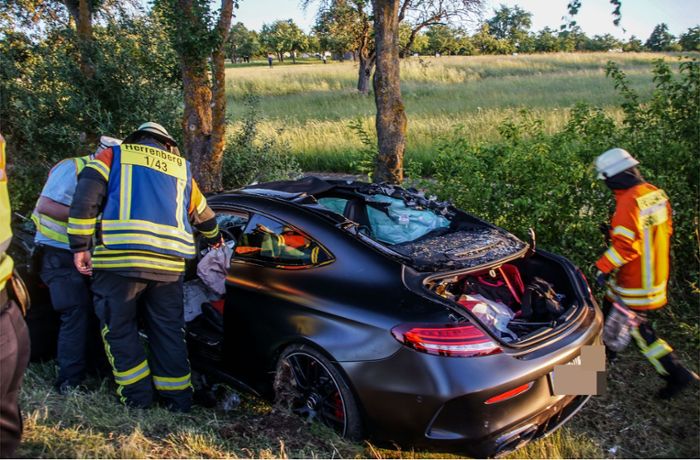 Kreis Böblingen: Autofahrer prallt gegen Baum – schwer verletzt
