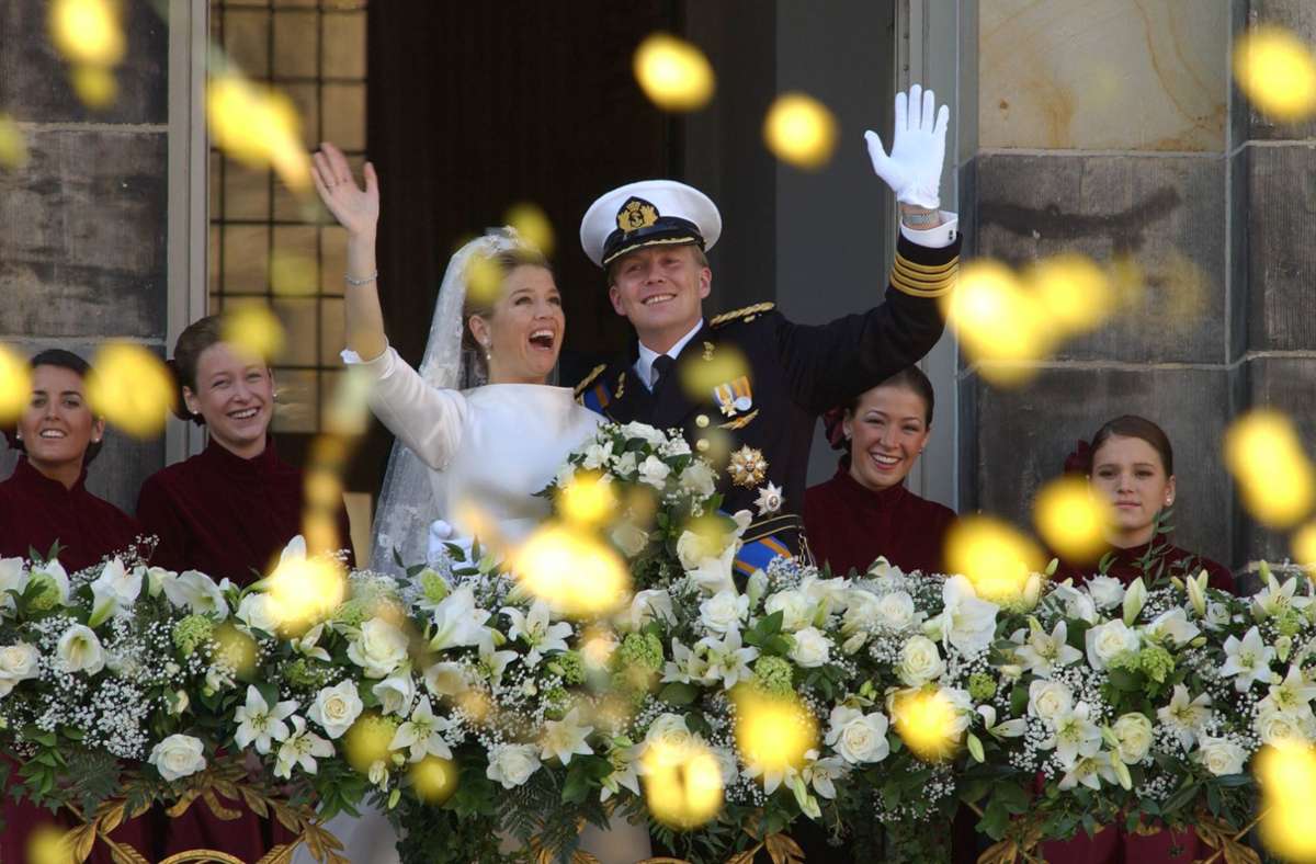 Gute Laune ist mit ihr garantiert: Am 2.2.2002 heiratete Willem-Alexander der Niederlande die Argentinierin Máxima Zorreguieta.