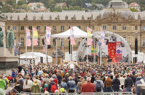 Der Katholikentag in Stuttgart im Mai – die Besucherzahlen blieben hinter den Erwartungen zurück, die Austritte 2021 machen ebenfalls wenig Mut. Foto: Lichtgut/Julian Rettig