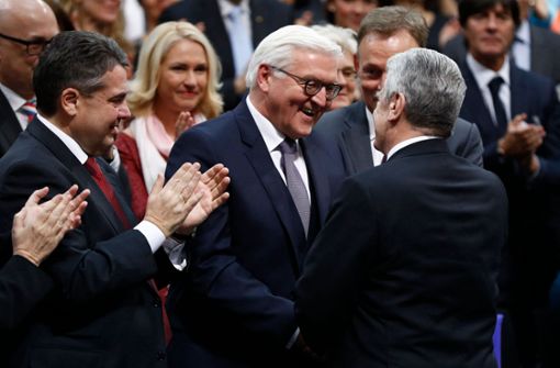Frank-Walter Steinmeier nach seiner Wahl zum Bundespräsidenten Foto: AFP     /Odd Andersen