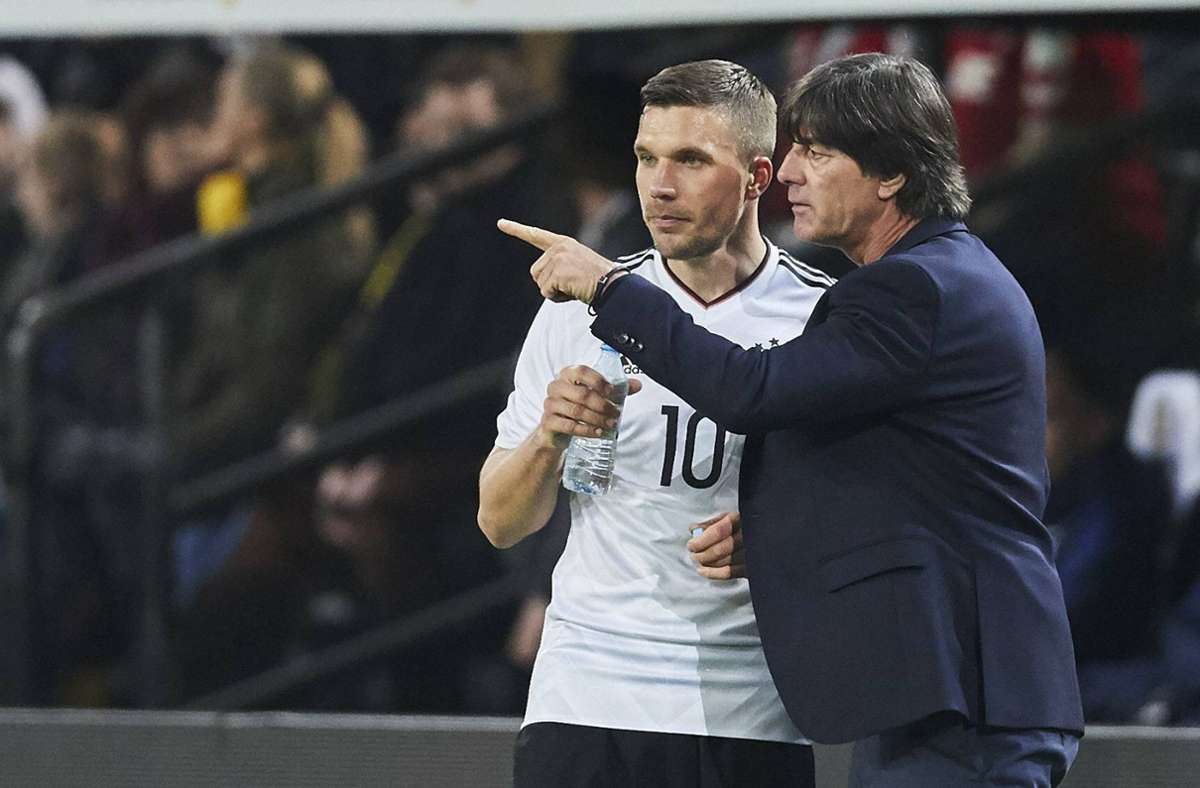 Lukas Podolski nahm Joachim Löw in Schutz. (Archivbild)