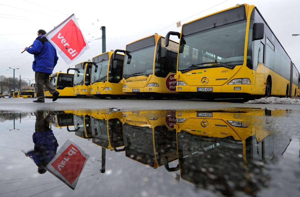 Tarifkonflikt in Baden-Württemberg: Verdi ruft  Busfahrer zu Warnstreiks auf
