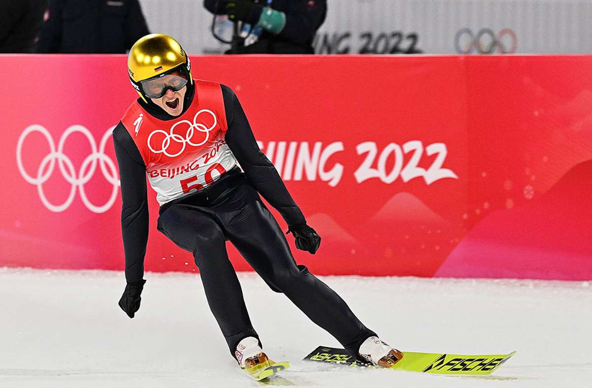 Skispringen bei Olympia 2022: Wie Karl Geiger sich frei springt
