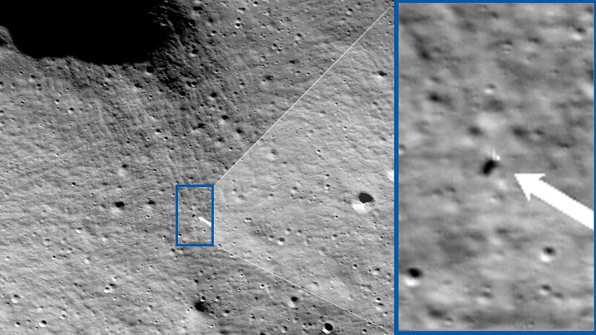 Obwohl er bei der Landung womöglich umgekippt ist, schickte der Nova-C-Lander Bilder vom Mond.