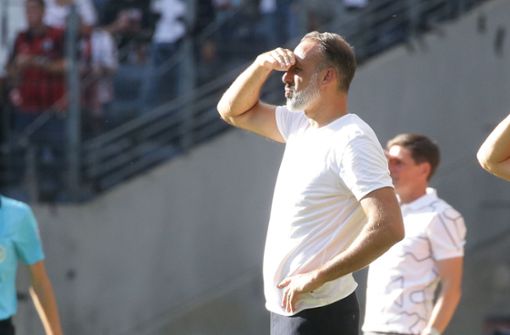 Drei Punkte in Sicht? VfB-Trainer Pellegrino Matarazzo hofft gegen Bayer Leverkusen auf den zweiten Saisonsieg. Foto: Baumann/Hansjürgen Britsch