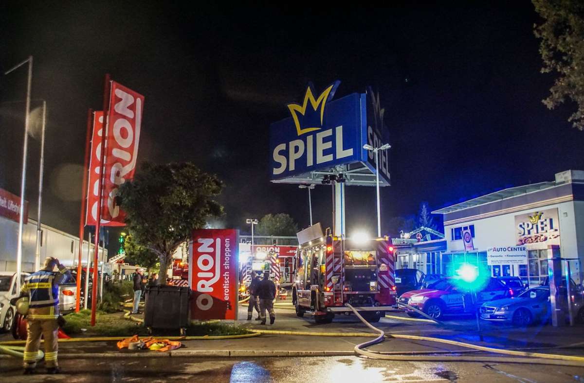 Erotik-Shop in Böblingen: Der  Brandstifter schlug zweimal zu