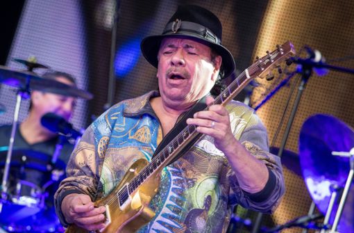 Gitarren-Legende Carlos Santana. Foto: dpa/Christoph Schmidt