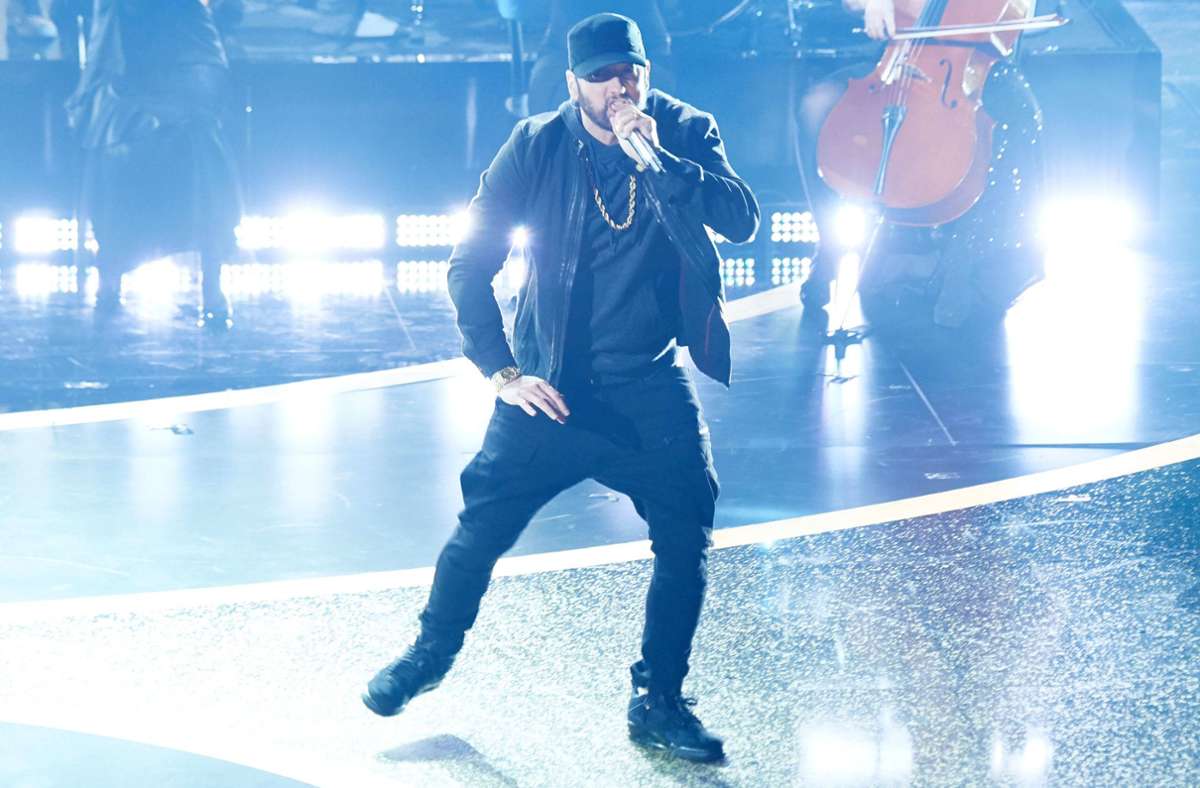 Rap-Megastar Eminem wird bei der Halbzeitshow des Super Bowls am 13. Februar 2022 auf der Bühne stehen – und singen. Foto: imago/ZUMA Wire