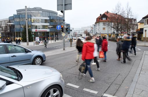 Neue Orientierung für die Fußgänger in Böblingen Foto: Kreiszeitung Böblinger Bote/Thomas Bischof