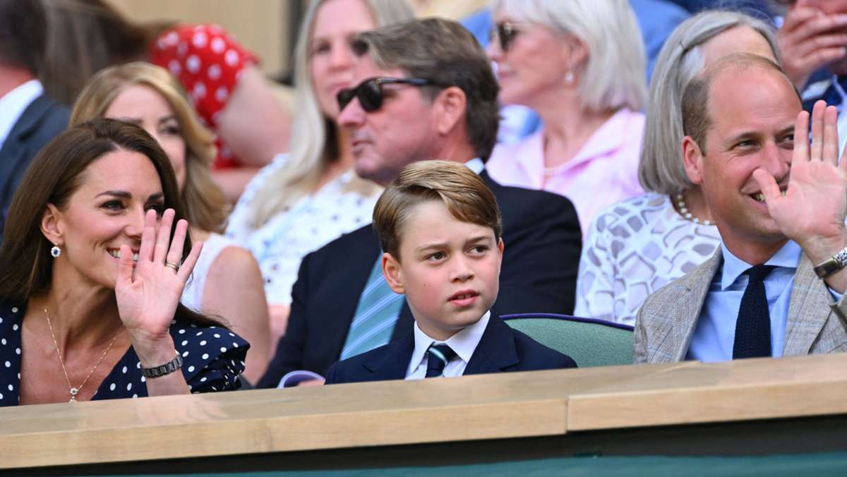 Cambridges beim Wimbledon-Finale: Prinz George darf sogar den Pokal halten
