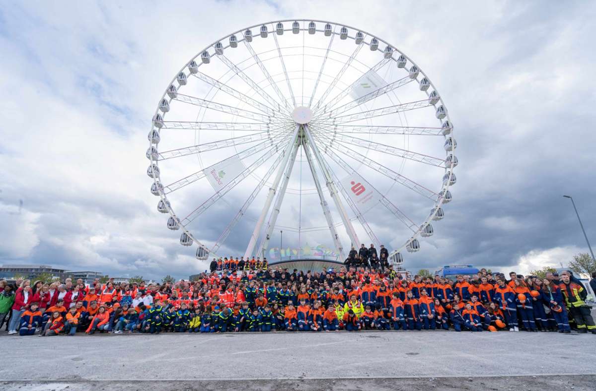 Dankeschön-Aktion: An die 1000 Helfer  fahren Riesenrad