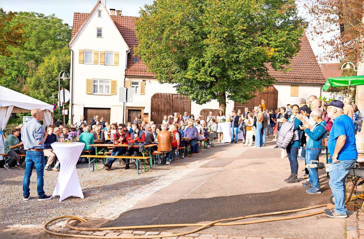 Feier zur Einweihung: Dorfplatz in Lehenweiler neu gestaltet