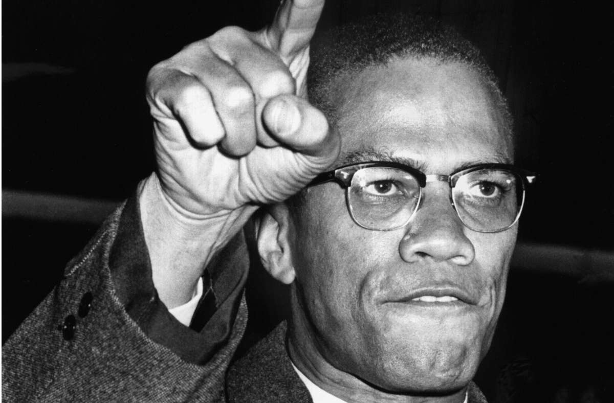 Malcolm X 1963 auf einer Kundgebung in New York – zwei Jahre später wird er erschossen.