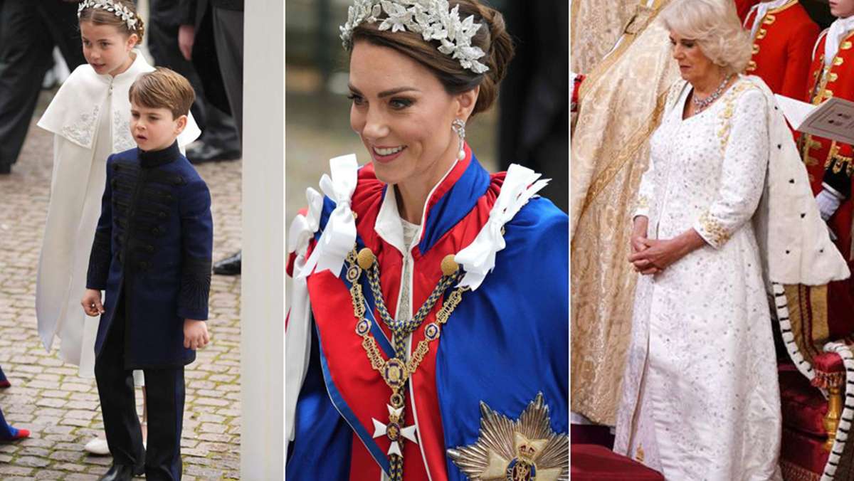 Krönung von König Charles III.: Camilla, Kate und Charlotte tragen alle Weiß und Silber