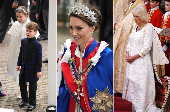 Krönung von König Charles III.: Camilla, Kate und Charlotte tragen alle Weiß und Silber