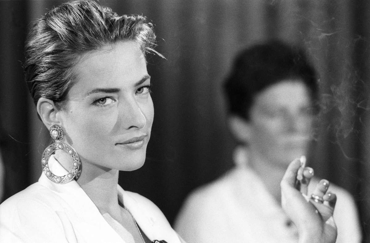 Sie gehörte zu den gefragtesten Super-Models der 80er und 90er Jahre: Tatjana Patitz. Hier zu sehen 1990 in einer NDR-Talkshow.