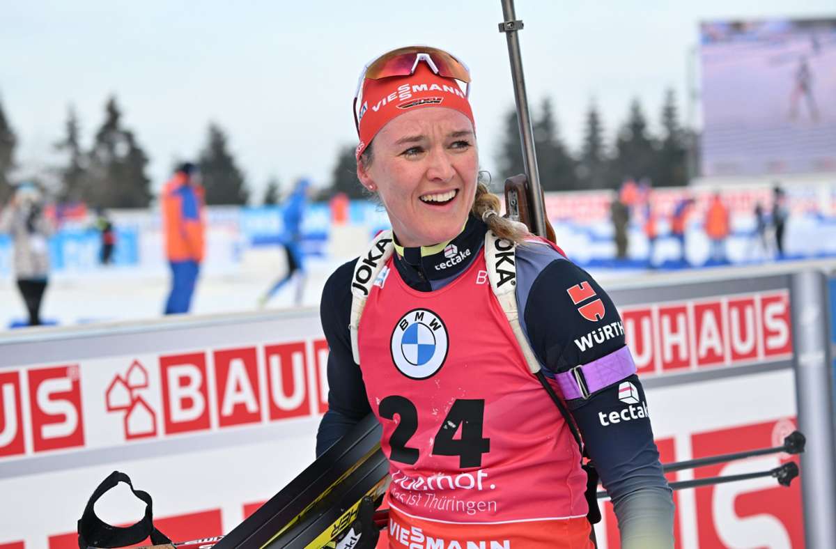 Biathlon-WM in Oberhof: Denise Herrmann-Wick holt WM-Gold im Sprint