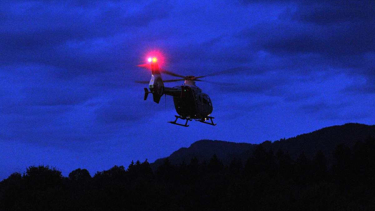 Fahndung  in Korb: Hubschrauber sucht Einbrecher