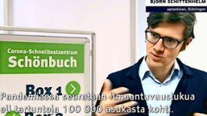 Kreis Böblingen schafft es mit Teststrategie ins finnische Fernsehen