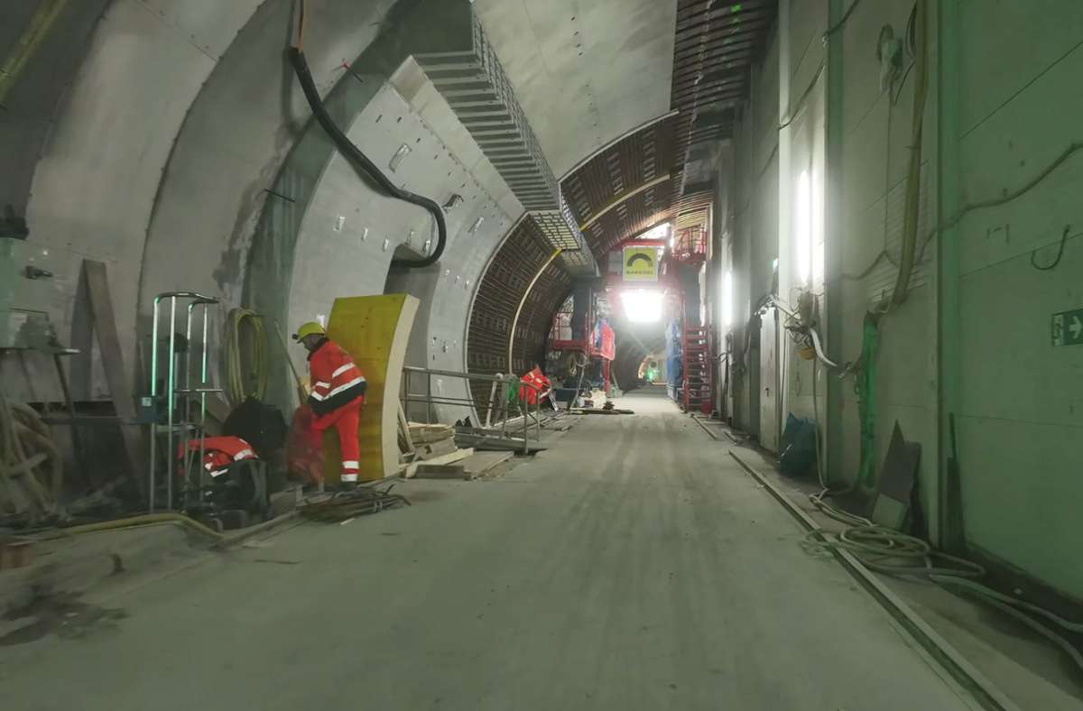 Video aus dem Engelbergtunnel: Ein Blick hinter die Kulissen der Baustelle im Tunnel