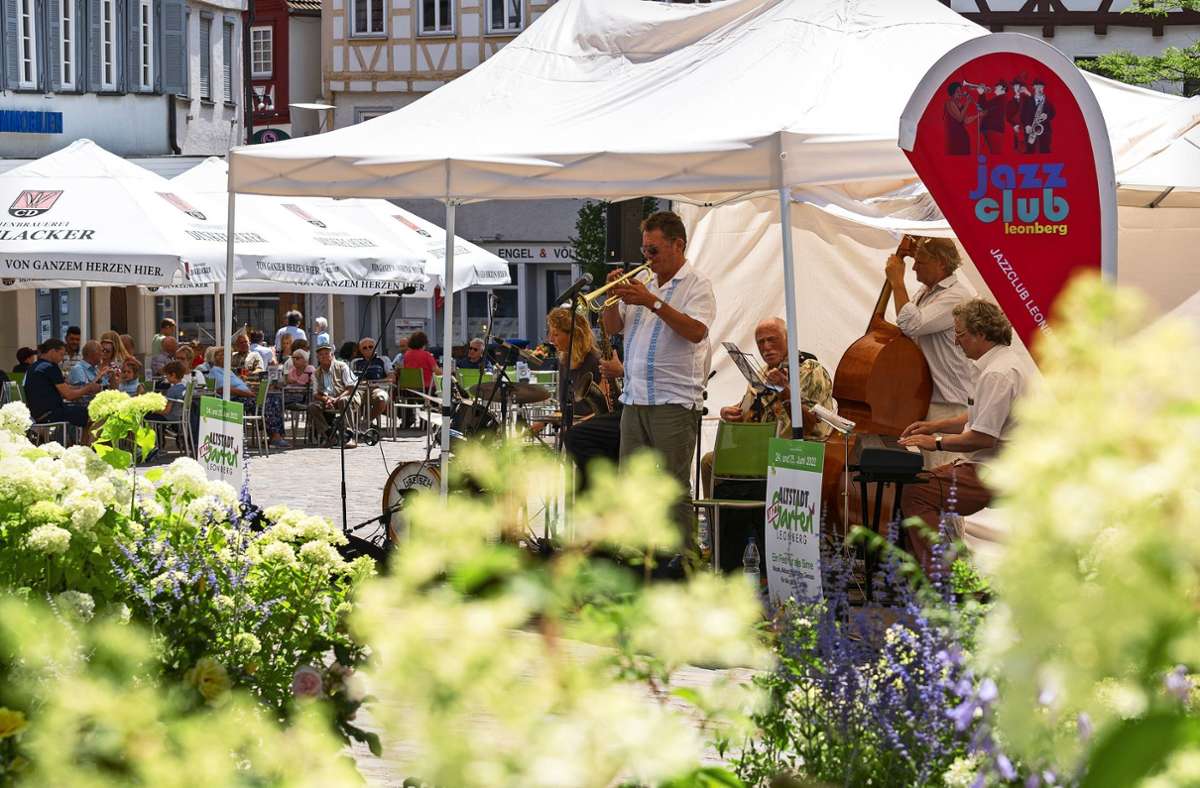 Besonderes Fest in Leonberg: Der Marktplatz erblüht und swingt