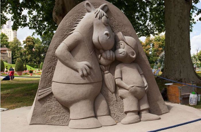 Sandkunst-Ausstellung in Ludwigsburg beginnt wieder: Äffle,  Pferdle, Triumphbogen und Co.: Das waren die schönsten Skulpturen