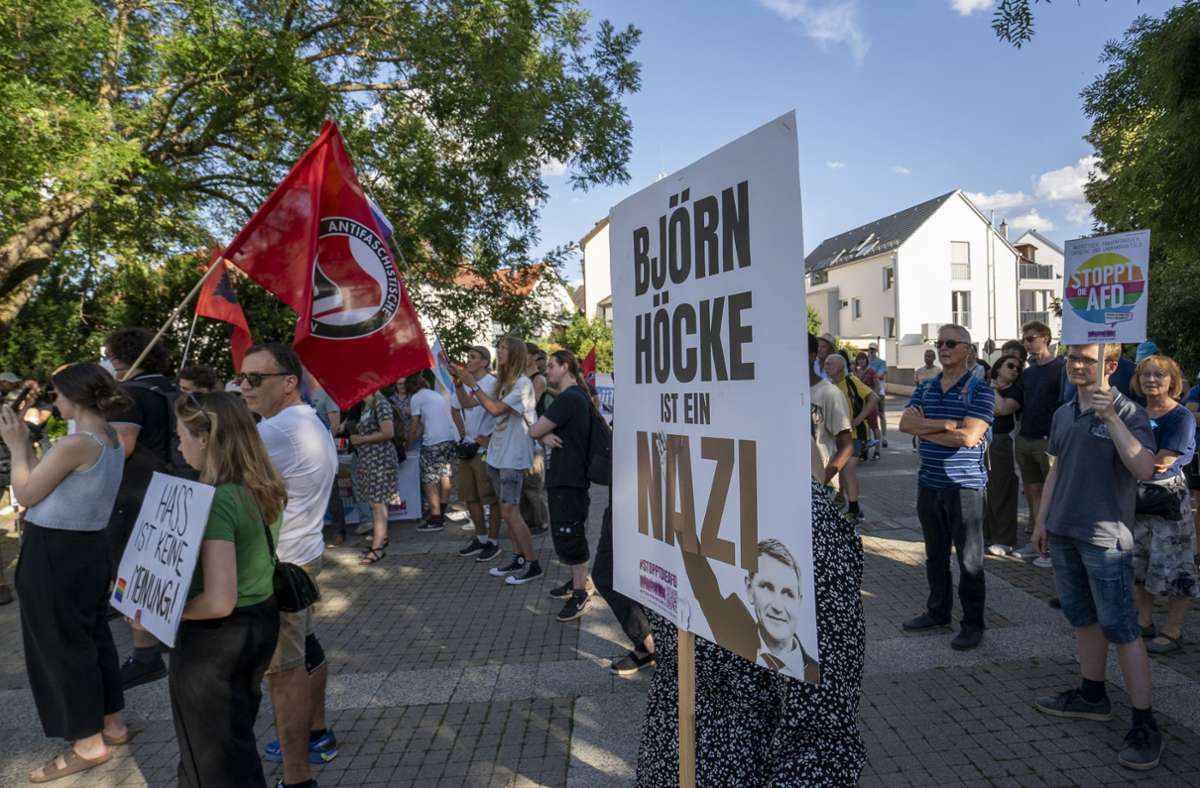 Demo gegen Bürgerdialog in Ditzingen: Die Stadt zeigt Flagge gegen die AfD