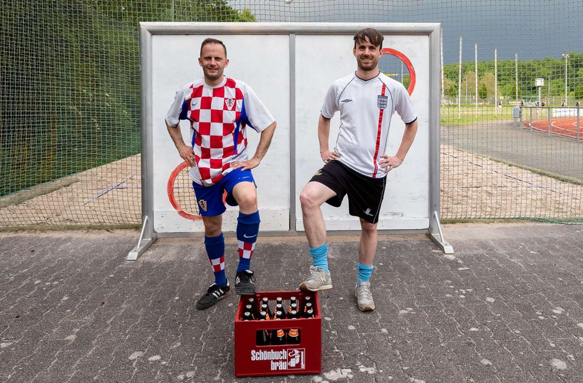 „EM dahoim“ England – Kroatien: Knappes Ding an der Torwand beim TSV Dagersheim