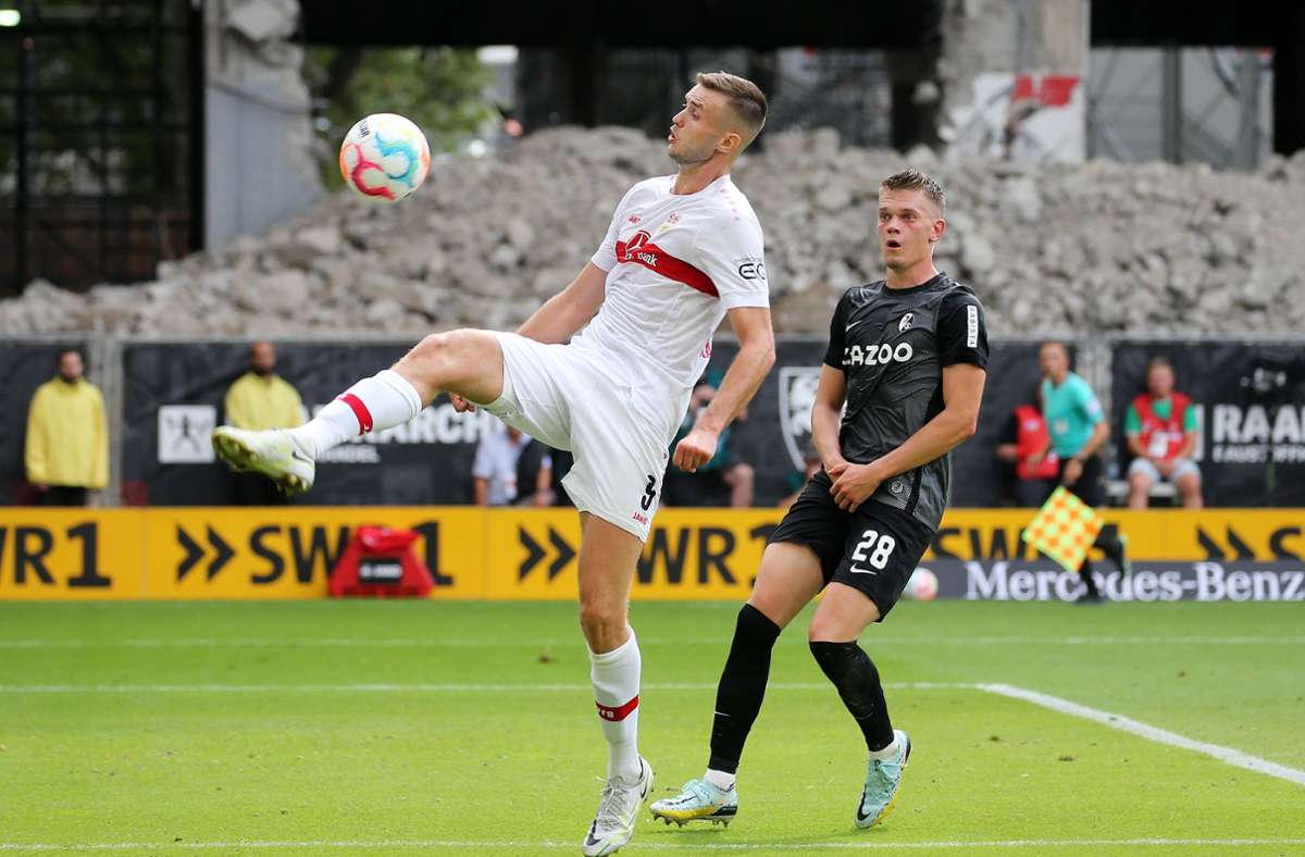 Sasa Kalajdzic blieb ohne Tor gegen den SC. Unsere Redaktion bewertet die Leistungen der VfB-Profis wie folgt.