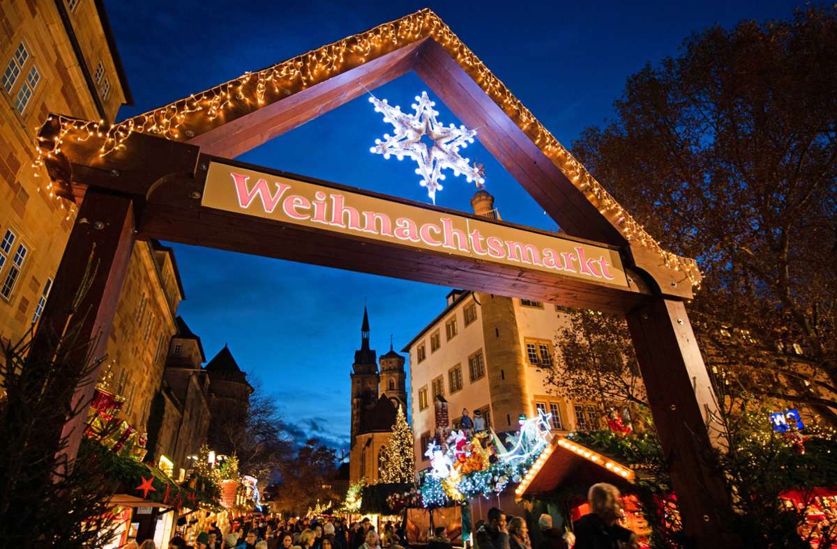 Der Zugang zum Stuttgarter Weihnachtsmarkt, wie er im Jahr 2019 noch gestanden hat. Foto: dpa/Tom Weller