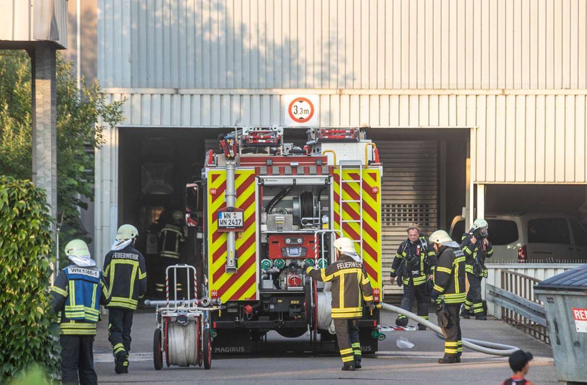 Brand in Waiblingen: Feuer bricht  in Daimler-Werk aus