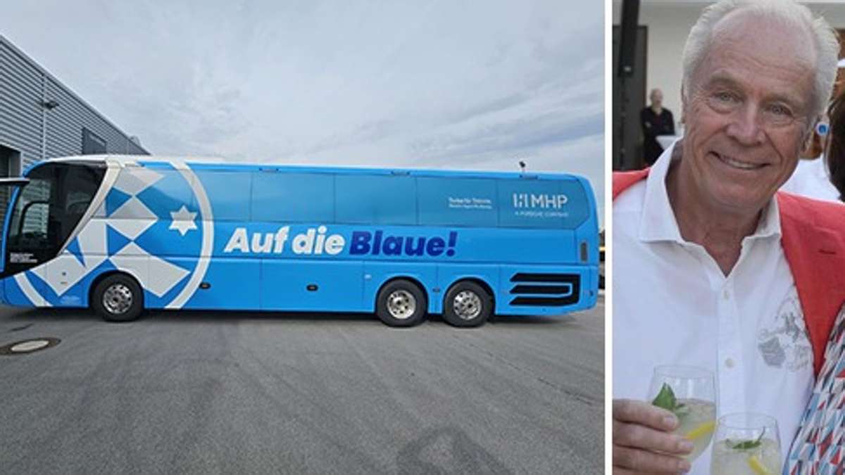 Der neue Mannschaftsbus der Stuttgarter Kickers, spendiert von Gönner und Aufsichtsratsmitglied Günter Daiss