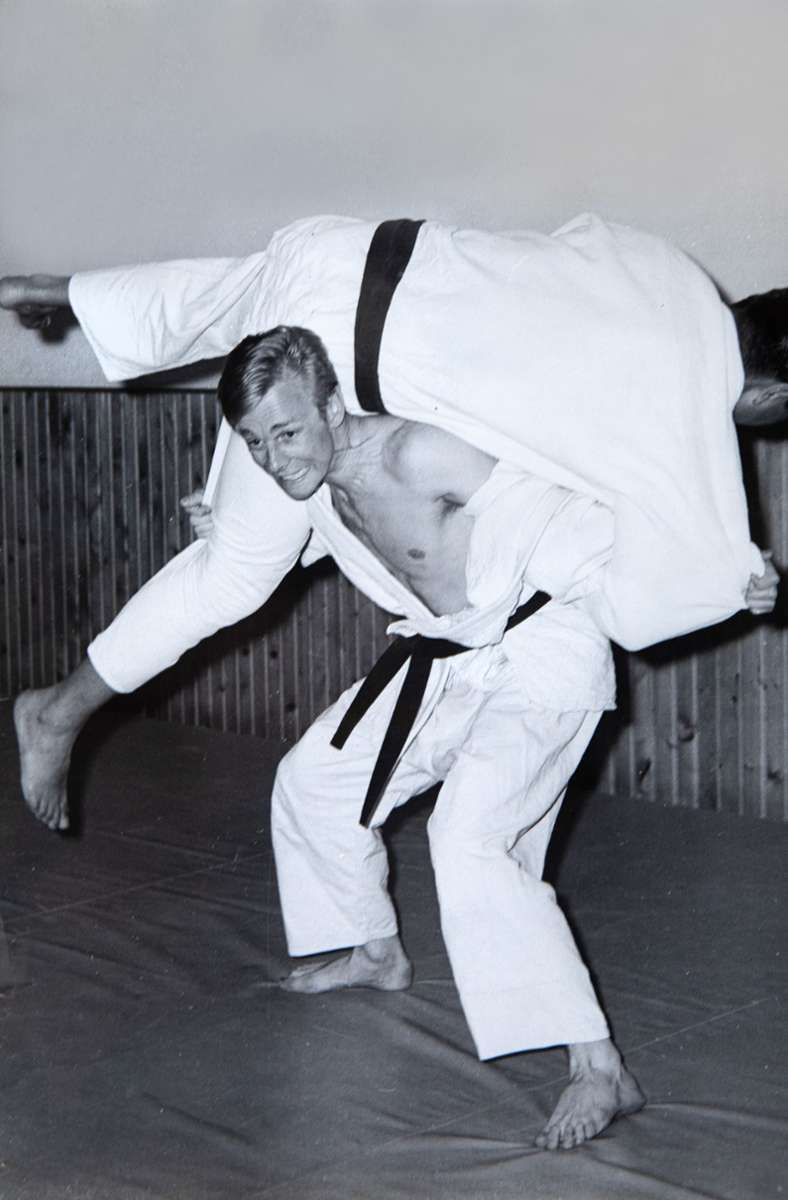 Dieter Seibold in jungen Jahren als aktiver Judo-Kämpfer auf der Matte