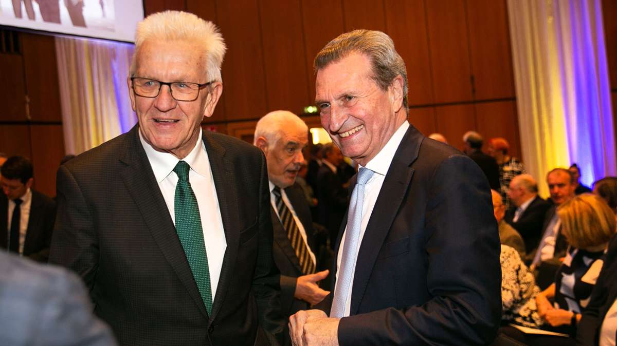 Winfried Kretschmann und Günther Oettinger gehörten zu den prominenten Festgästen.