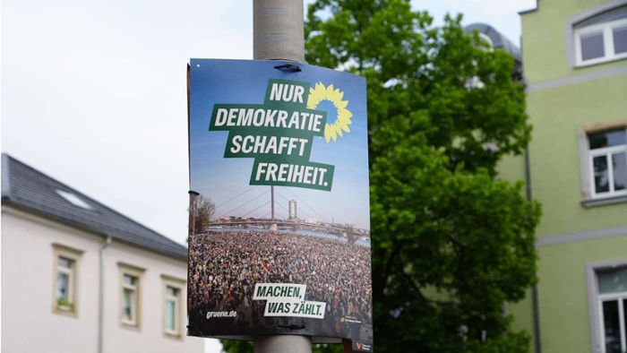 Dresden: Grünen-Politikerin beim Aufhängen von Wahlplakaten attackiert