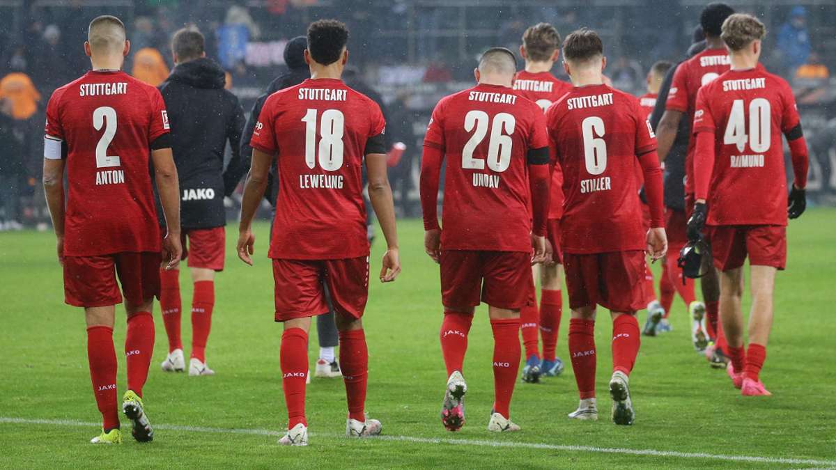 Enttäuschte Stuttgarter in Mönchengladbach: Der  VfB ist nicht gut aus den Startlöchern gekommen.