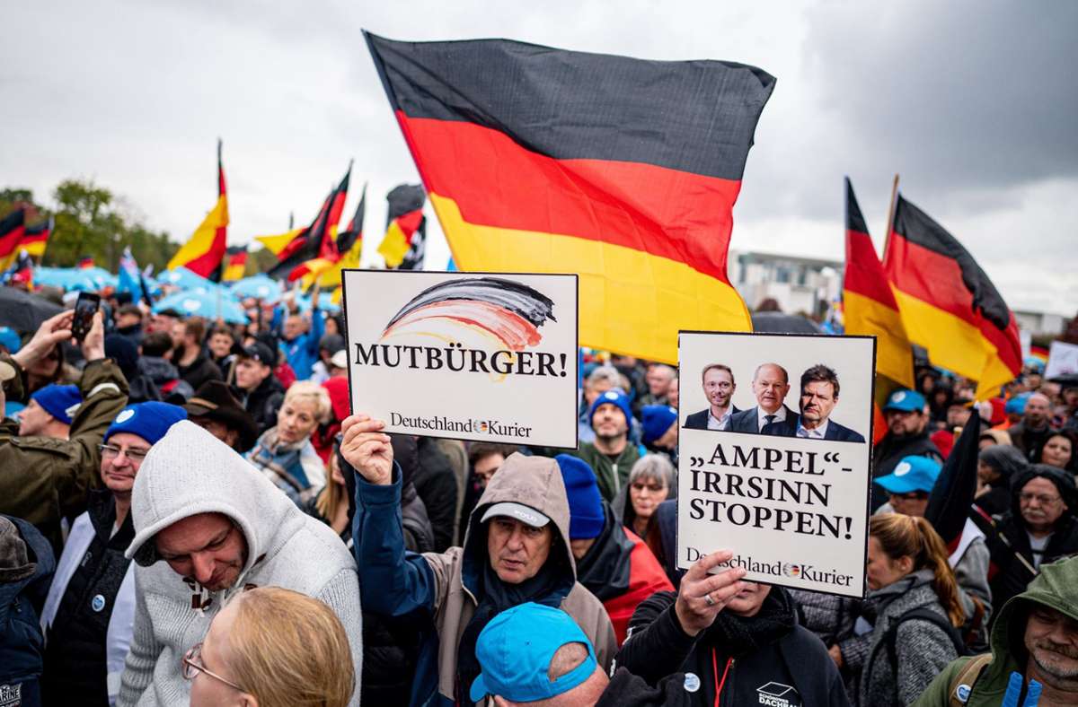 Berlin: Tausende AfD-Anhänger protestieren gegen Ampel-Regierung
