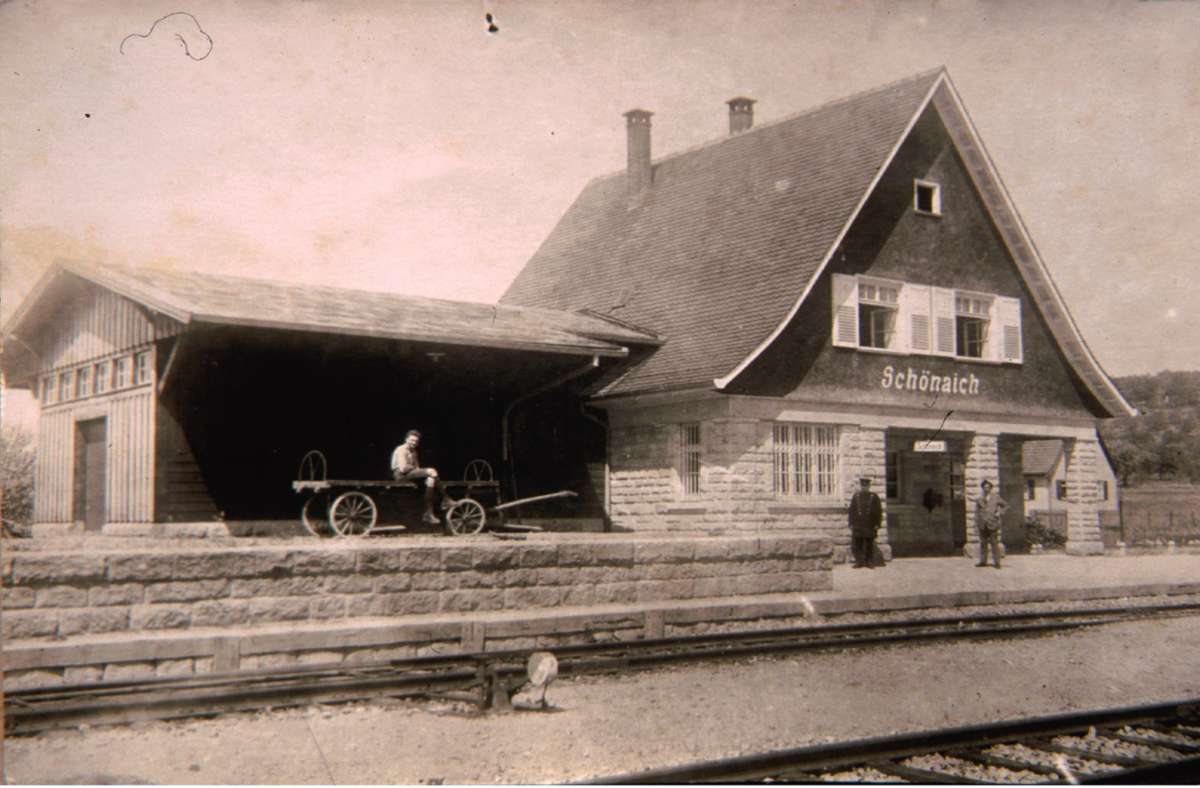 Eisenbahn-Historie im Kreis Böblingen: Vor 100 Jahren fuhr der Zug zum ersten Mal nach Schönaich