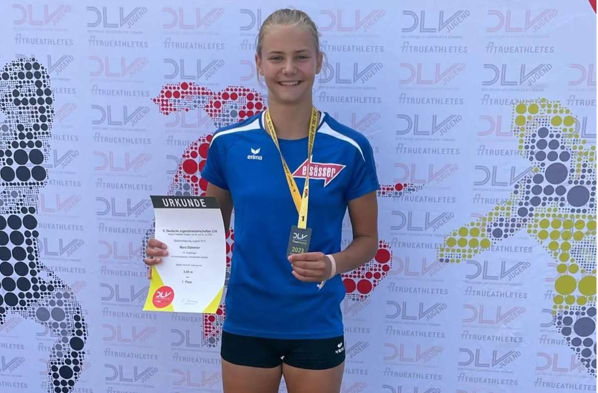 Leichtathletik beim VfL Sindelfingen: Mara Dümmler wird deutsche U16-Meisterin im Stabhochsprung